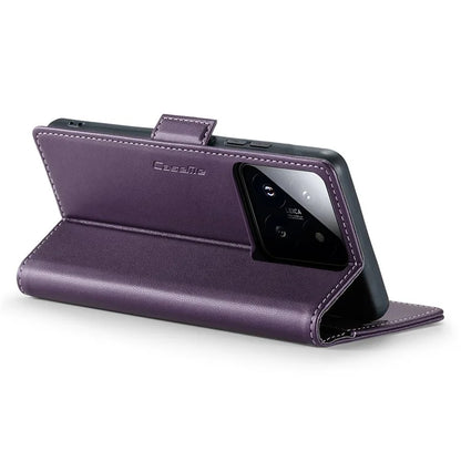 CASEME 023 Series For Xiaomi 14 Magnetic Phone Case RFID Blocking Litchi Texture Cover