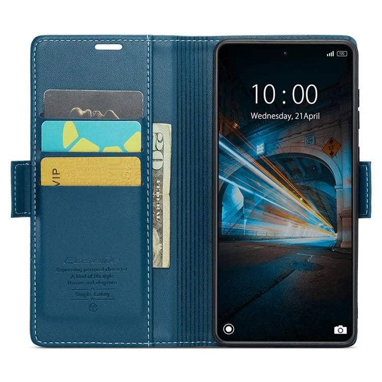 CASEME 023 Series For Xiaomi 14 Magnetic Phone Case RFID Blocking Litchi Texture Cover