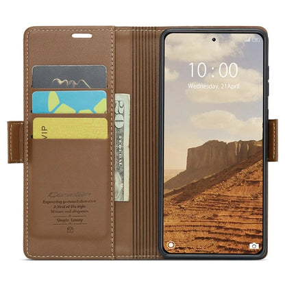 CASEME 023 Series For Xiaomi 14 Magnetic Phone Case RFID Blocking Litchi Texture Cover