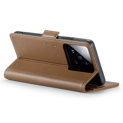 CASEME 023 Series For Xiaomi 14 Magnetic Phone Case RFID Blocking Litchi Texture Cover