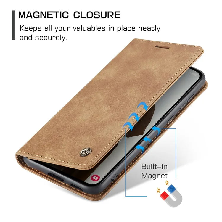 CASEME 013 Series For Samsung Galaxy A55 5G Case PU Leather Stand View Business Phone Cover