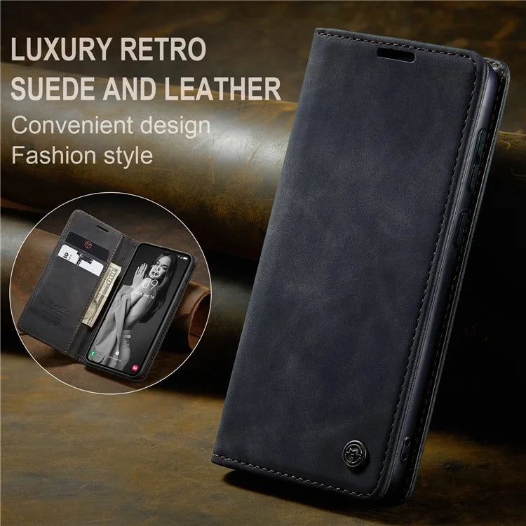 CASEME 013 Series For Samsung Galaxy A55 5G Case PU Leather Stand View Business Phone Cover