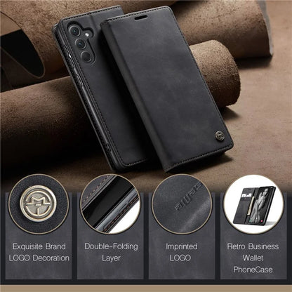 CASEME 013 Series For Samsung Galaxy A35 5G Case Stand Magnetic PU Leather Phone Cover