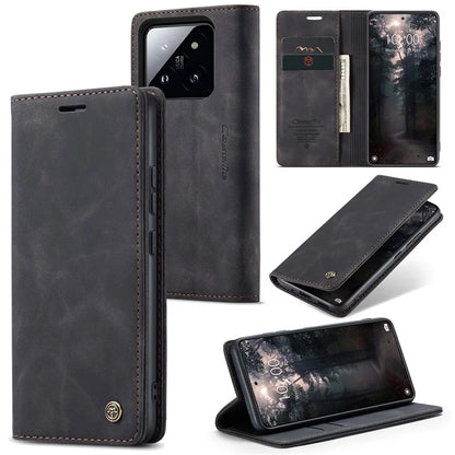 CASEME 013 Series For Xiaomi 14 Case Automatic Closing Stand Shockproof Phone Cover
