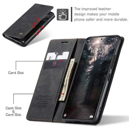 CASEME 013 Series For Xiaomi 14 Case Automatic Closing Stand Shockproof Phone Cover