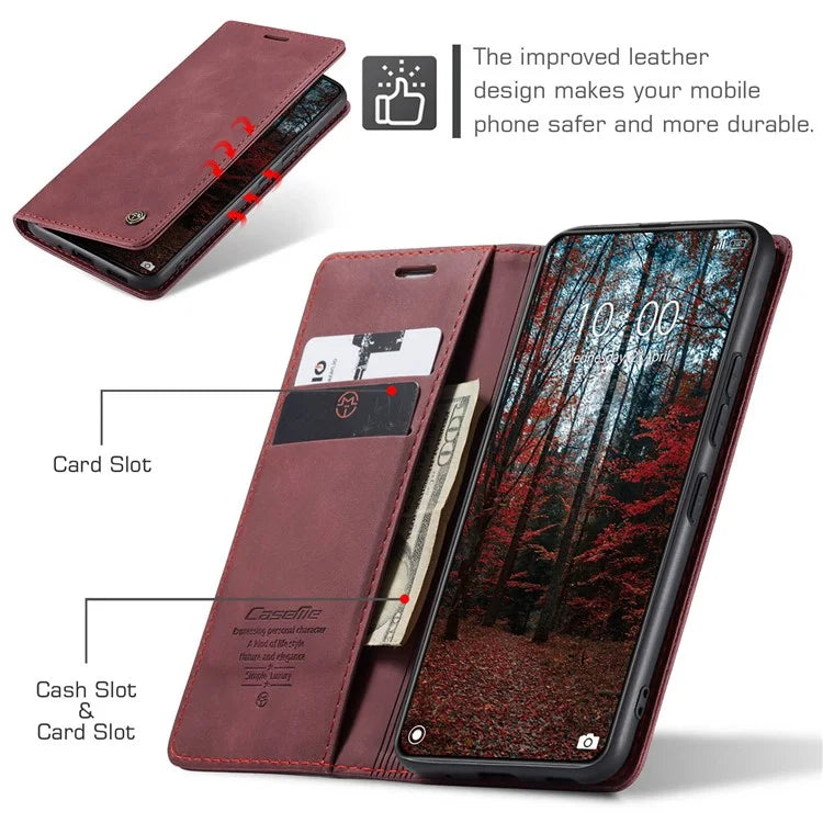 CASEME 013 Series For Xiaomi 14 Case Automatic Closing Stand Shockproof Phone Cover