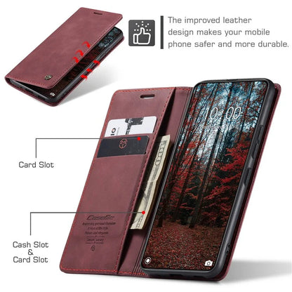 CASEME 013 Series For Xiaomi 14 Case Automatic Closing Stand Shockproof Phone Cover