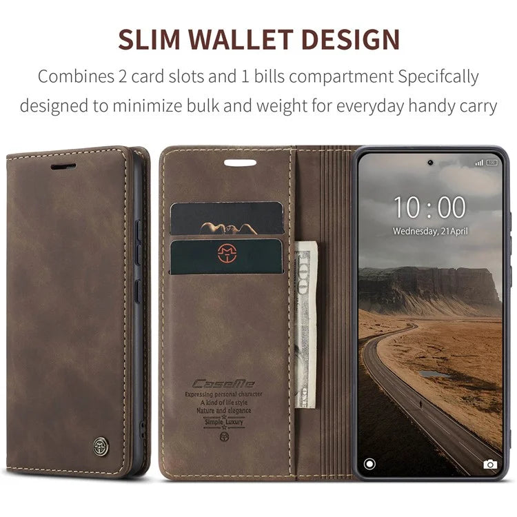 CASEME 013 Series For Xiaomi 14 Case Automatic Closing Stand Shockproof Phone Cover