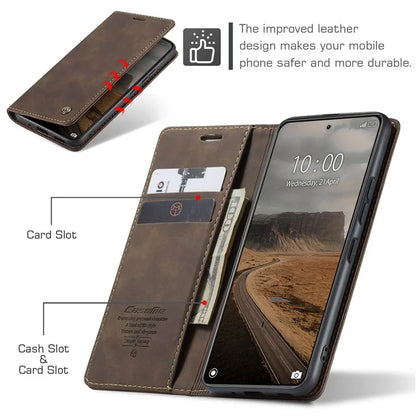 CASEME 013 Series For Xiaomi 14 Case Automatic Closing Stand Shockproof Phone Cover