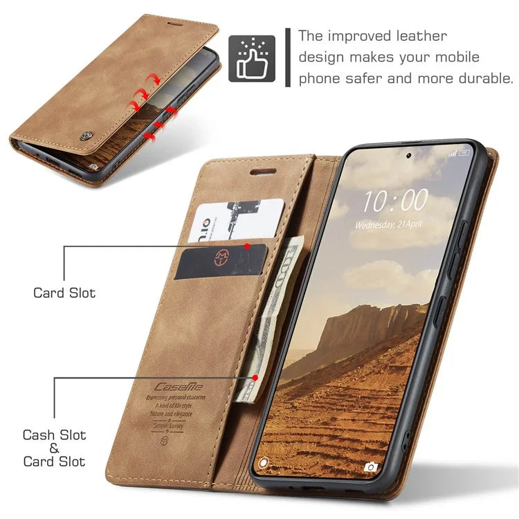 CASEME 013 Series For Xiaomi 14 Case Automatic Closing Stand Shockproof Phone Cover