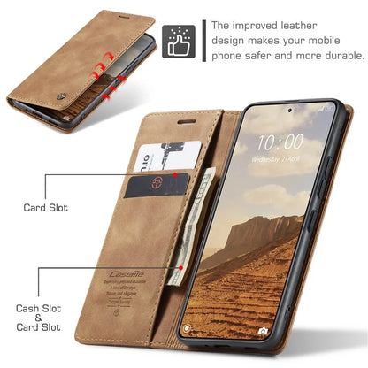CASEME 013 Series For Xiaomi 14 Case Automatic Closing Stand Shockproof Phone Cover