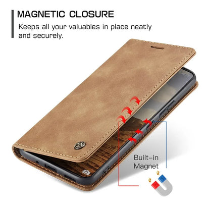 CASEME 013 Series For Xiaomi 14 Case Automatic Closing Stand Shockproof Phone Cover