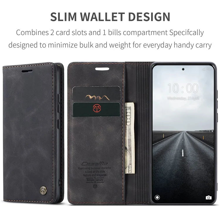 CASEME 013 Series For Xiaomi 14 Pro Case Leather Card Holder Phone Cover Business Style