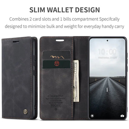 CASEME 013 Series For Xiaomi 14 Pro Case Leather Card Holder Phone Cover Business Style
