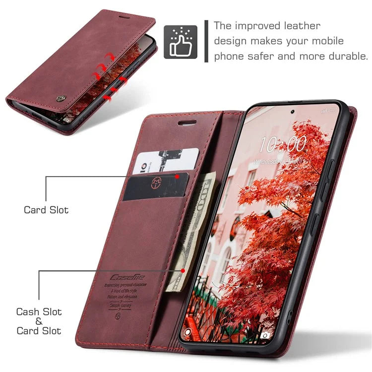 CASEME 013 Series For Xiaomi 14 Pro Case Leather Card Holder Phone Cover Business Style