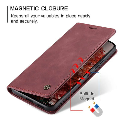 CASEME 013 Series For Xiaomi 14 Pro Case Leather Card Holder Phone Cover Business Style