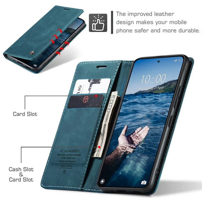 CASEME 013 Series For Xiaomi 14 Pro Case Leather Card Holder Phone Cover Business Style