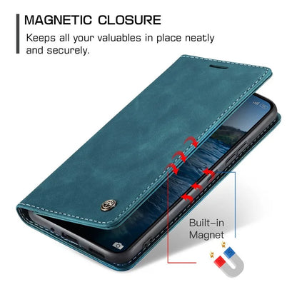 CASEME 013 Series For Xiaomi 14 Pro Case Leather Card Holder Phone Cover Business Style