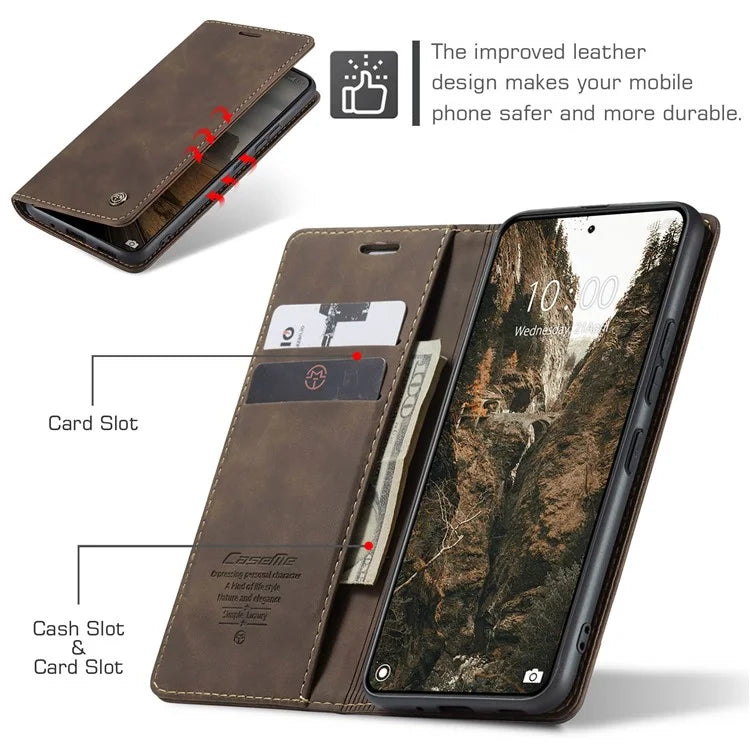 CASEME 013 Series For Xiaomi 14 Pro Case Leather Card Holder Phone Cover Business Style