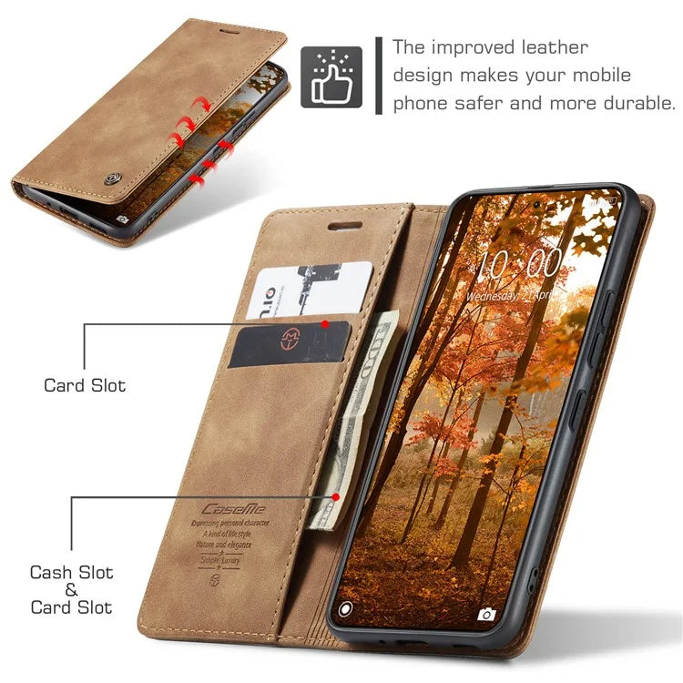 CASEME 013 Series For Xiaomi 14 Pro Case Leather Card Holder Phone Cover Business Style