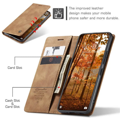 CASEME 013 Series For Xiaomi 14 Pro Case Leather Card Holder Phone Cover Business Style