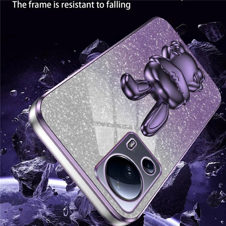 For Xiaomi 13 Lite / Civi 2 5G Case Glitter Rabbit Pull-out Kickstand Phone Cover