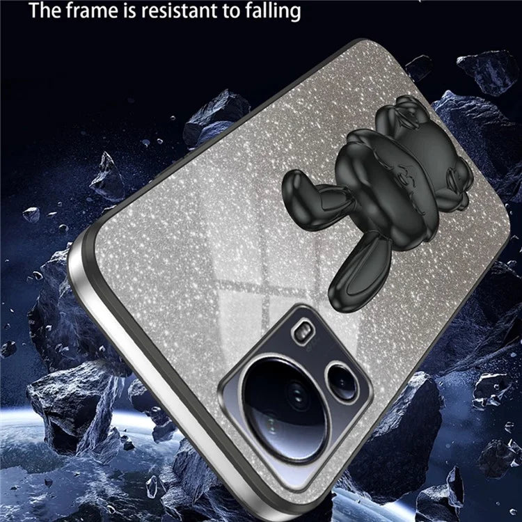 For Xiaomi 13 Lite / Civi 2 5G Case Glitter Rabbit Pull-out Kickstand Phone Cover