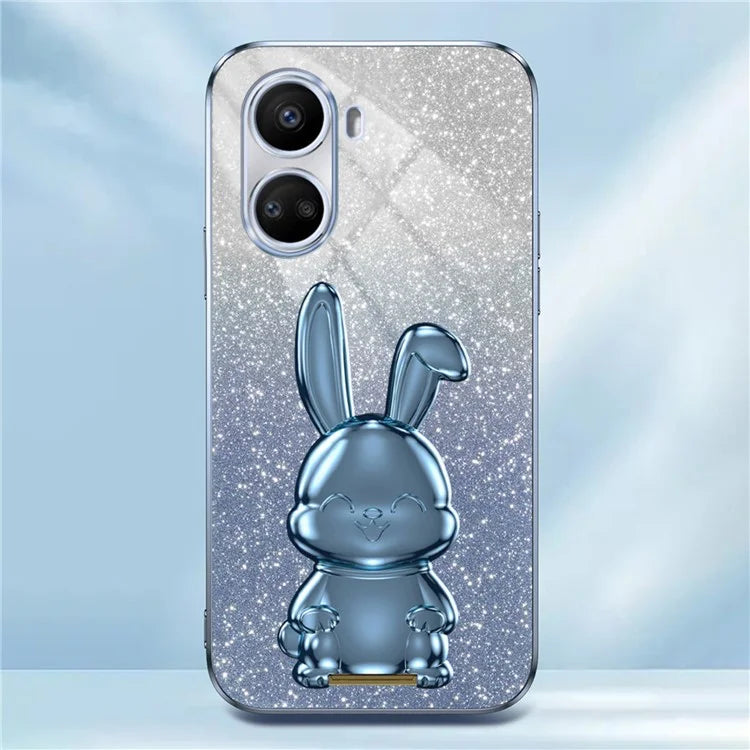 For Huawei nova 10 SE 4G Case Glitter Powder PC+TPU Anti-drop Phone Cover with Pull-out Kickstand