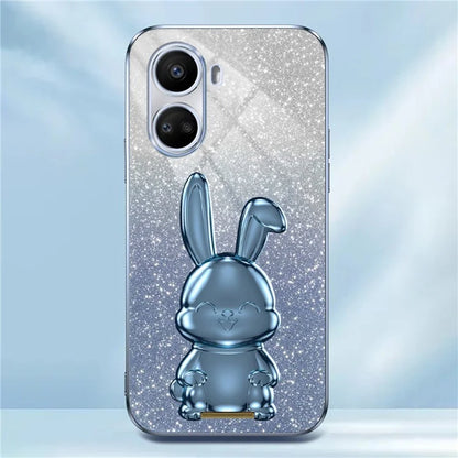 For Huawei nova 10 SE 4G Case Glitter Powder PC+TPU Anti-drop Phone Cover with Pull-out Kickstand