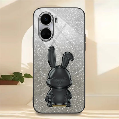 For Huawei nova 10 SE 4G Case Glitter Powder PC+TPU Anti-drop Phone Cover with Pull-out Kickstand