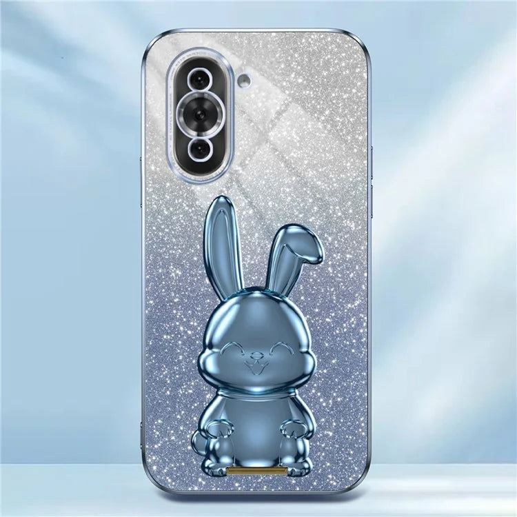 For Huawei nova 10 4G Case Cartoon Rabbit PC+TPU Pull-out Kickstand Design Phone Cover