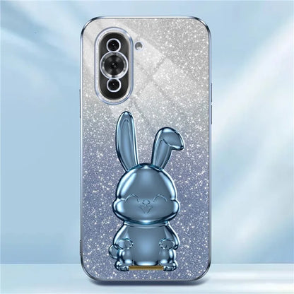 For Huawei nova 10 4G Case Cartoon Rabbit PC+TPU Pull-out Kickstand Design Phone Cover