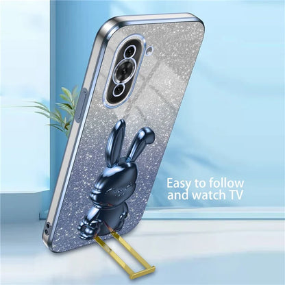 For Huawei nova 10 4G Case Cartoon Rabbit PC+TPU Pull-out Kickstand Design Phone Cover