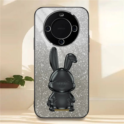 For Huawei Mate 60 Case Glitter Powder Electroplated Anti-drop Phone Cover with Pull-out Kickstand
