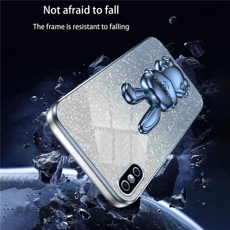 For iPhone XS Max Pull-out Kickstand Phone Cover Fall Protection Rabbit Case