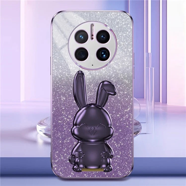 For Huawei Mate 50 Pro 4G Drop Protection Phone Cover Rabbit Pull-out Kickstand Case
