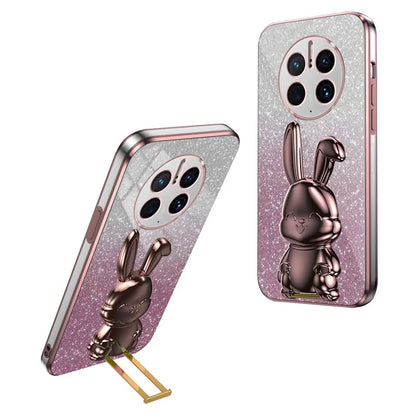 For Huawei Mate 50 Pro 4G Drop Protection Phone Cover Rabbit Pull-out Kickstand Case