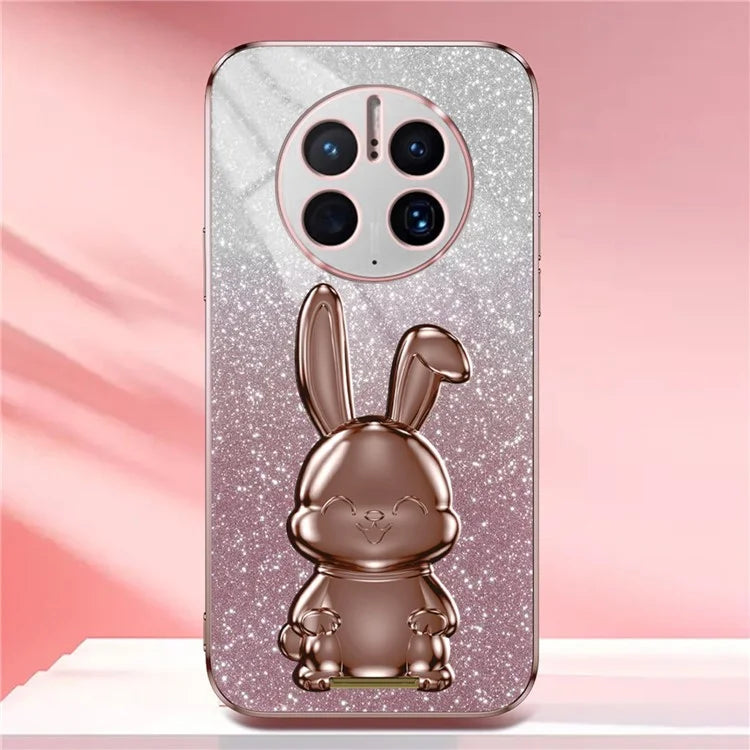 For Huawei Mate 50 Pro 4G Drop Protection Phone Cover Rabbit Pull-out Kickstand Case