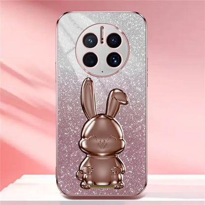 For Huawei Mate 50 Pro 4G Drop Protection Phone Cover Rabbit Pull-out Kickstand Case