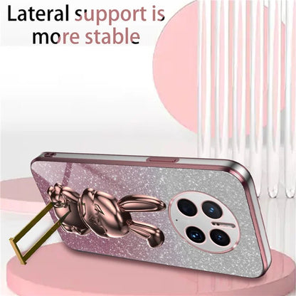 For Huawei Mate 50 Pro 4G Drop Protection Phone Cover Rabbit Pull-out Kickstand Case