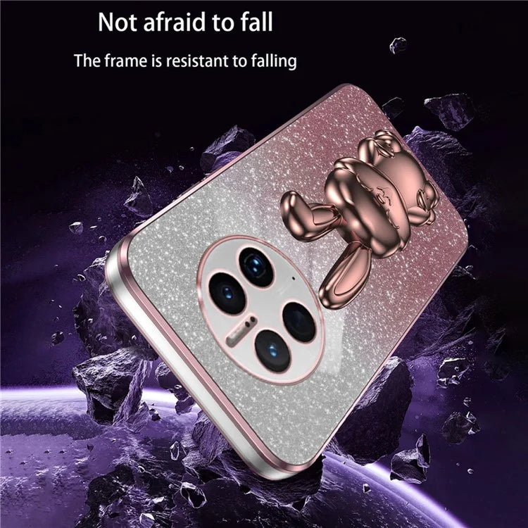 For Huawei Mate 50 Pro 4G Drop Protection Phone Cover Rabbit Pull-out Kickstand Case