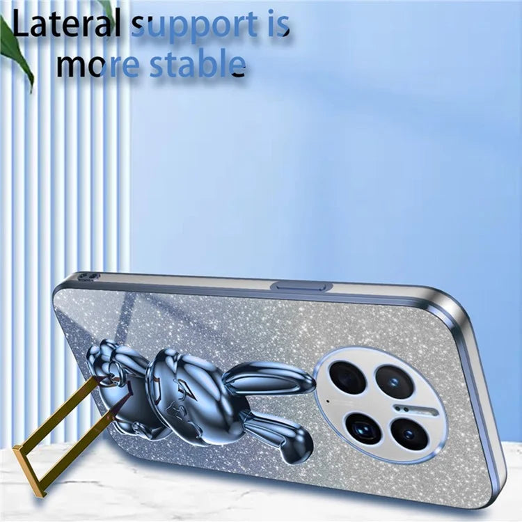 For Huawei Mate 50 Pro 4G Drop Protection Phone Cover Rabbit Pull-out Kickstand Case