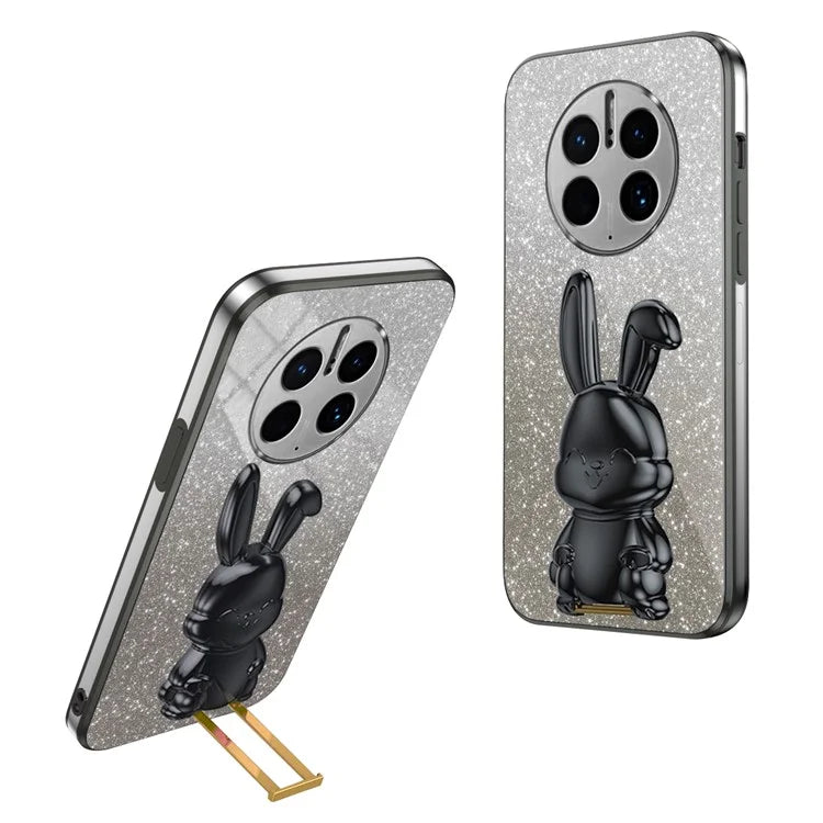 For Huawei Mate 50 Pro 4G Drop Protection Phone Cover Rabbit Pull-out Kickstand Case