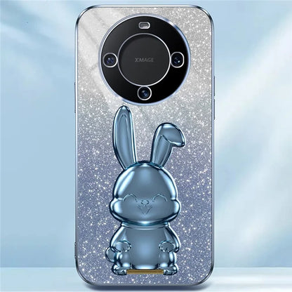 For Huawei Mate 60 Pro Pull-out Kickstand Cover Cartoon Rabbit Cell Phone Cases