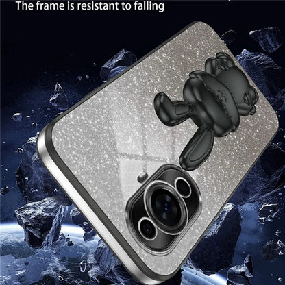 For Huawei nova 11 Cartoon Rabbit Kickstand Cover Glitter Phone Back Case