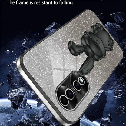 For Honor 70 5G Cell Phone Case Cartoon Rabbit PC+TPU Back Cover with Kickstand