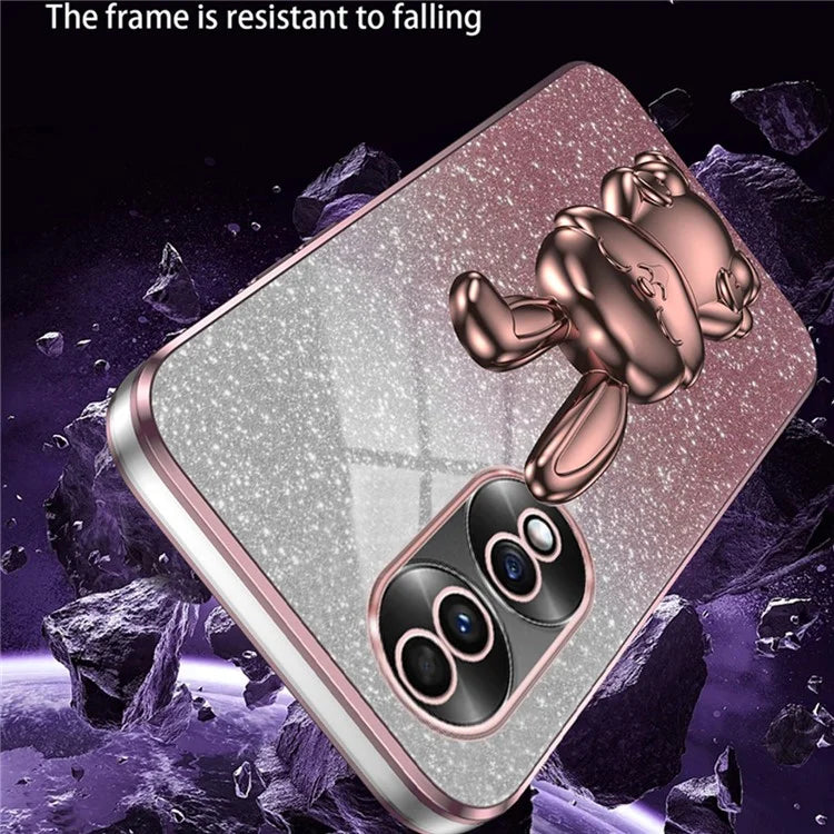 For Honor 70 5G Cell Phone Case Cartoon Rabbit PC+TPU Back Cover with Kickstand