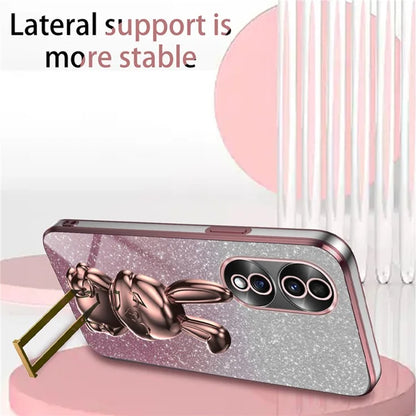 For Honor 70 5G Cell Phone Case Cartoon Rabbit PC+TPU Back Cover with Kickstand