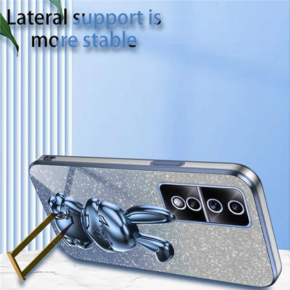 For Honor 80 GT 5G Case Cartoon Rabbit Pull-out Kickstand Drop-proof PC+TPU Phone Cover