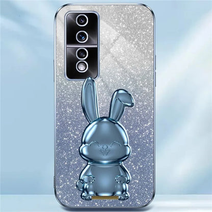 For Honor 80 GT 5G Case Cartoon Rabbit Pull-out Kickstand Drop-proof PC+TPU Phone Cover